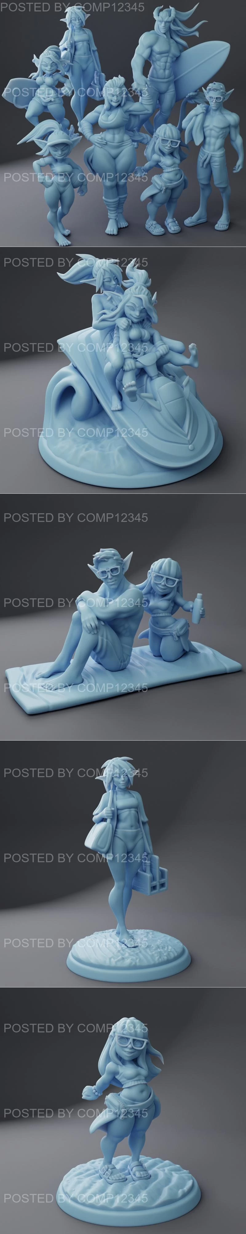 Twin Goddess Miniatures - Beach Week 2 August 2023 3D Print