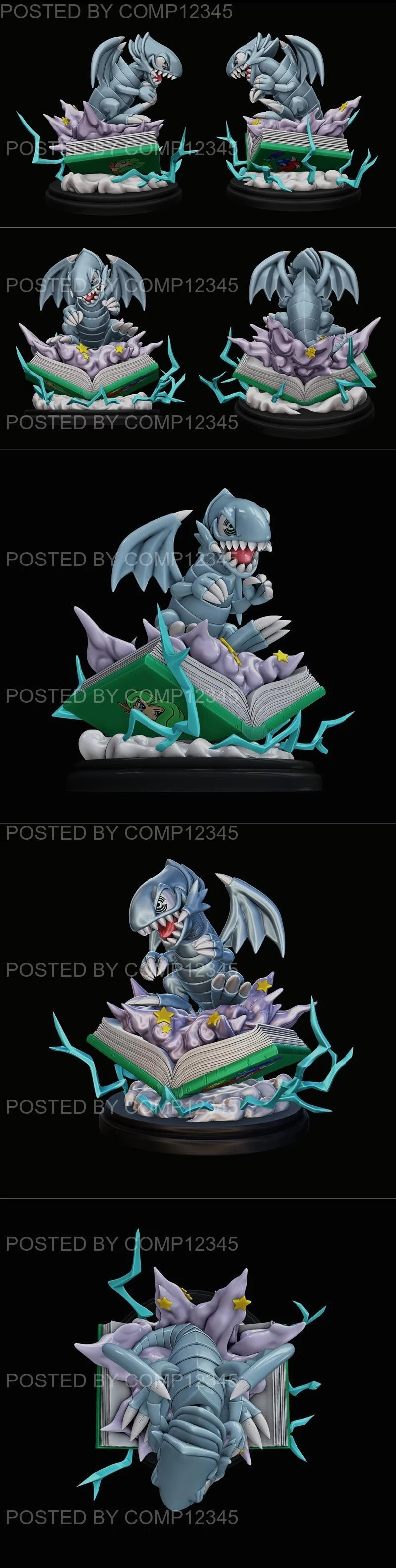 Blue-Eyes Toon Dragon figure - yugioh 3D Print