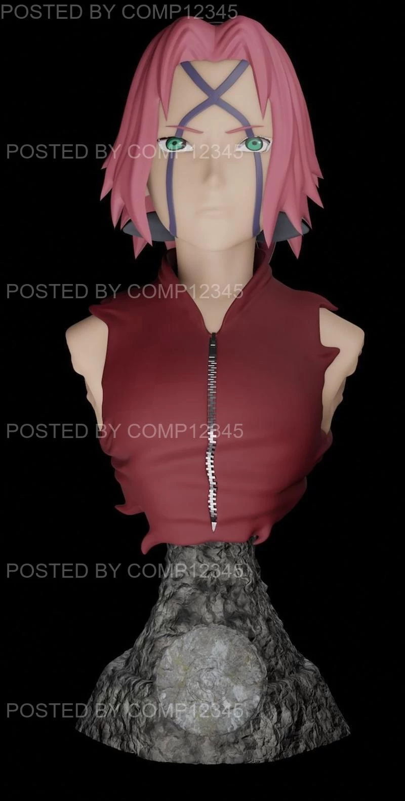 Sakura Bust 3D Print