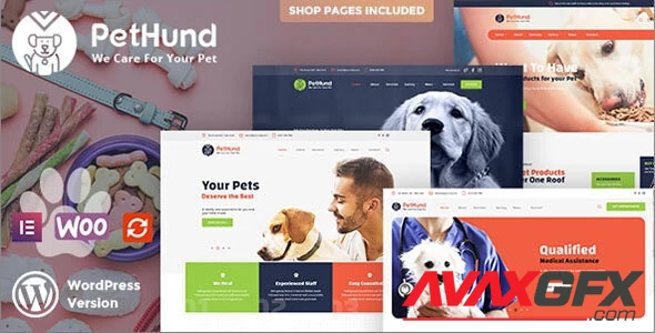 Themeforest - Pet Hund  v1.2.1 - Animals Shop & Veterinary WordPress Theme  - Nulled - 27958469