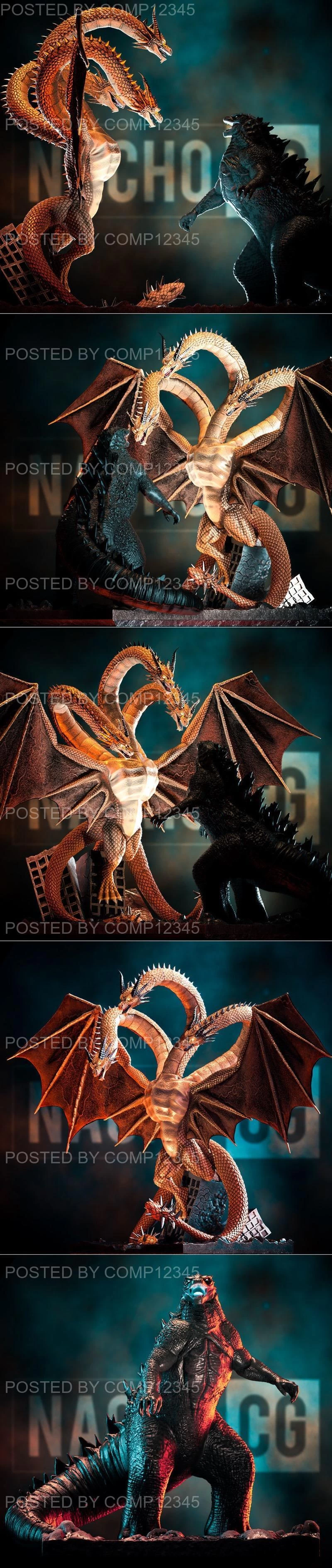 Fan Art - Godzilla Vs King Ghidorah Statue and Diorama 3D Print