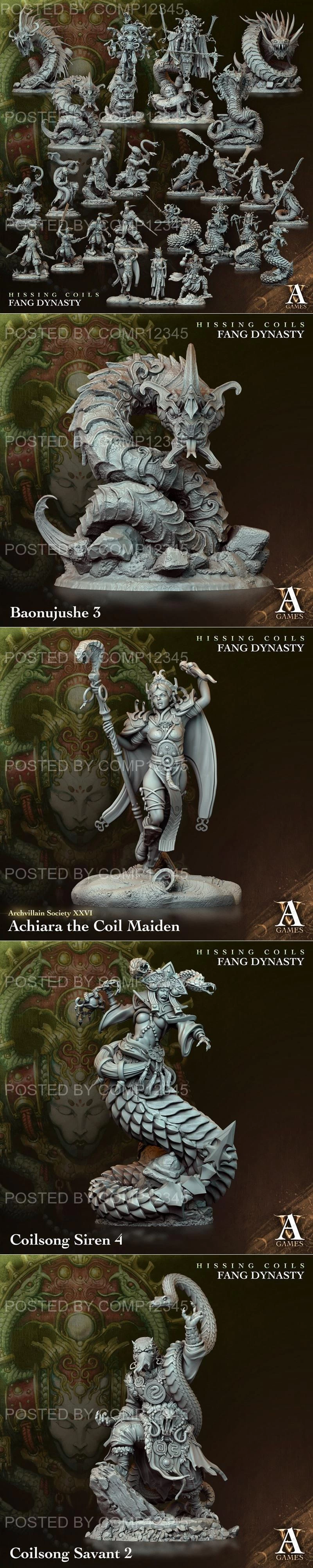 Archvillain Games - Hissing Coils - Fang Dynasty and Society Vol. XXVI August 2023 3D Print