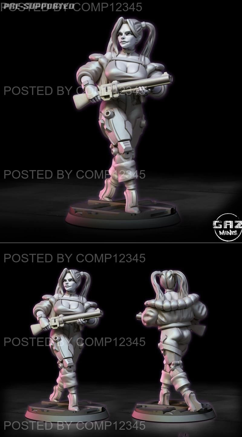 Bruiser - Female Wargang Member 3D Print