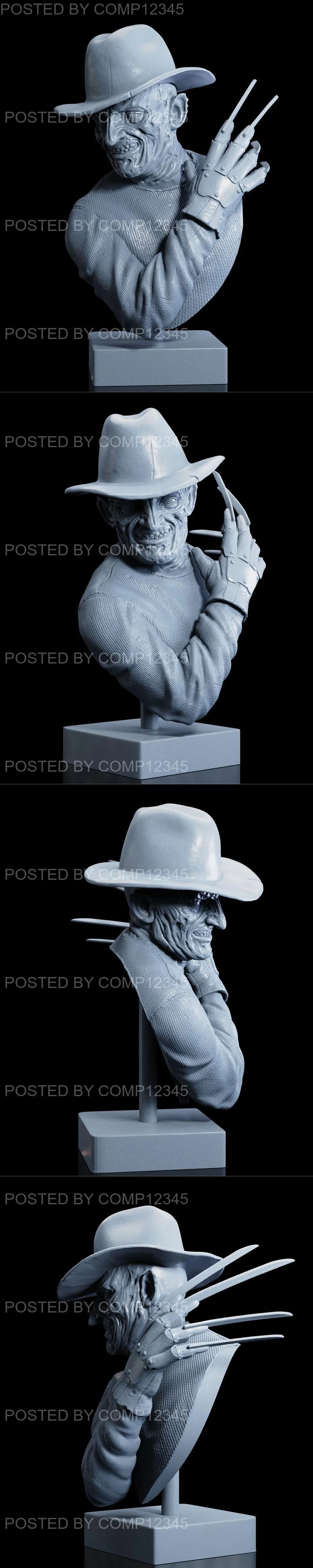 Freddy Krueger bust 3D Print