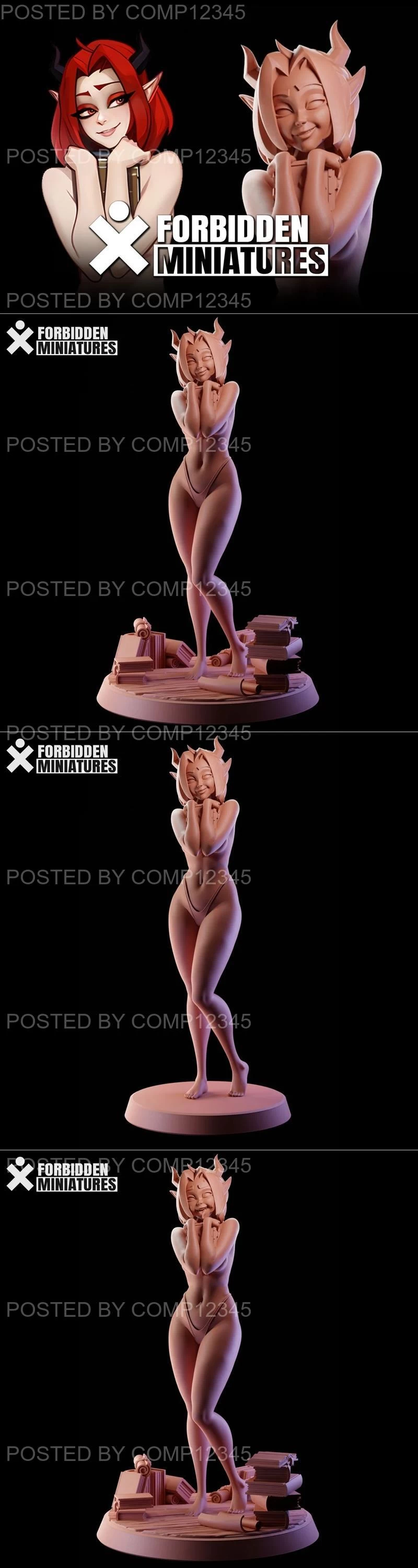 Bookworm Succubus 3D Print