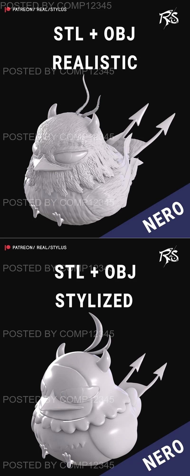 Nero Black Clover 3D Print