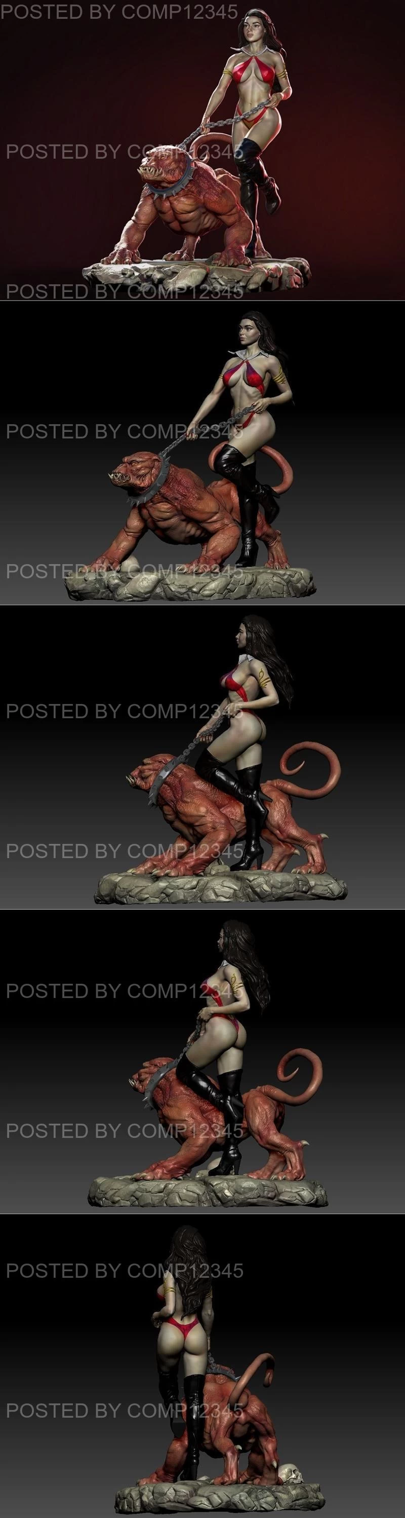 Vampirella and her Helldog 3D Print