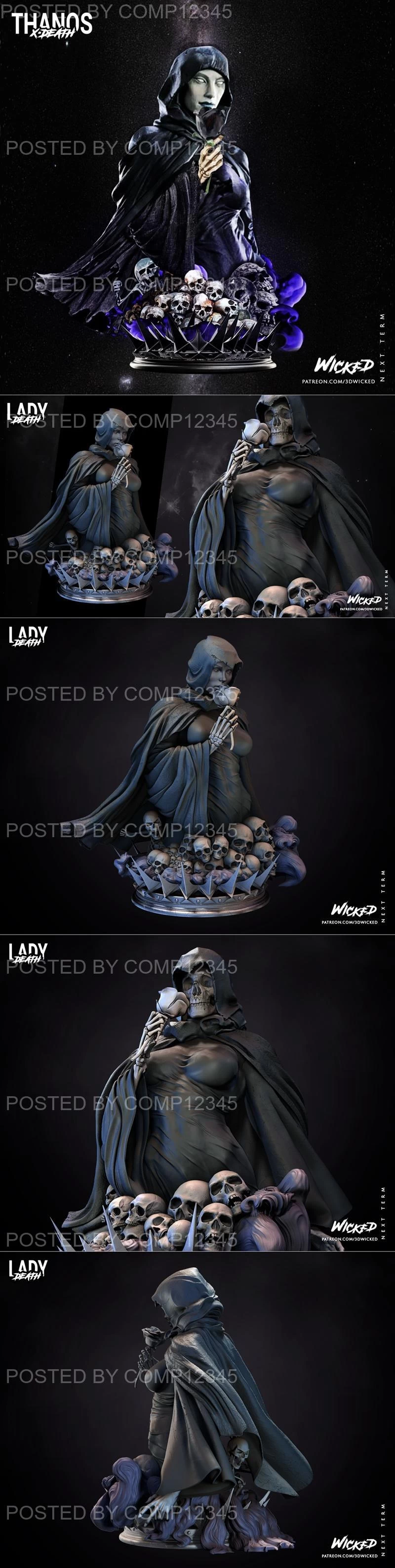 WICKED - Lady Death Bust 3D Print