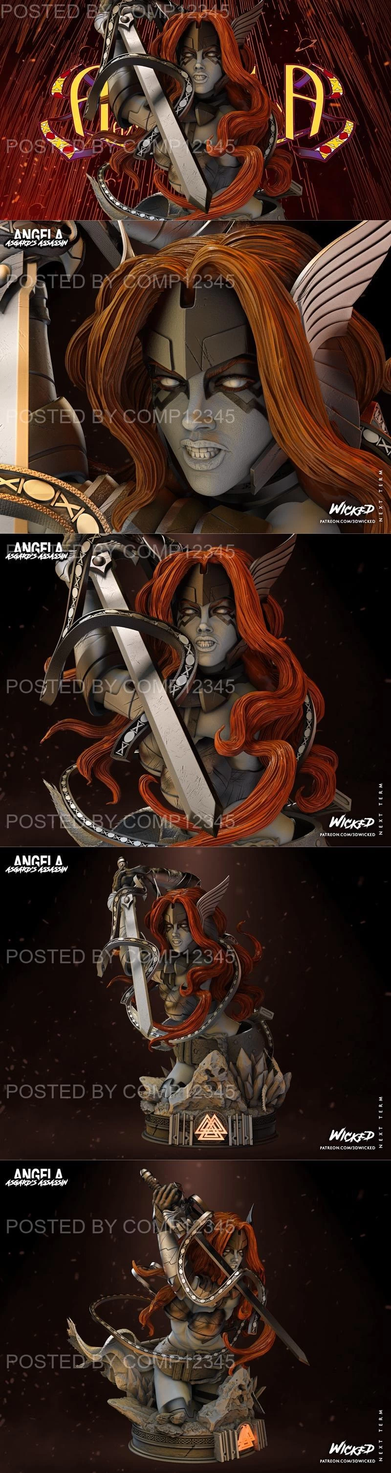 WICKED - Angela Bust 3D Print