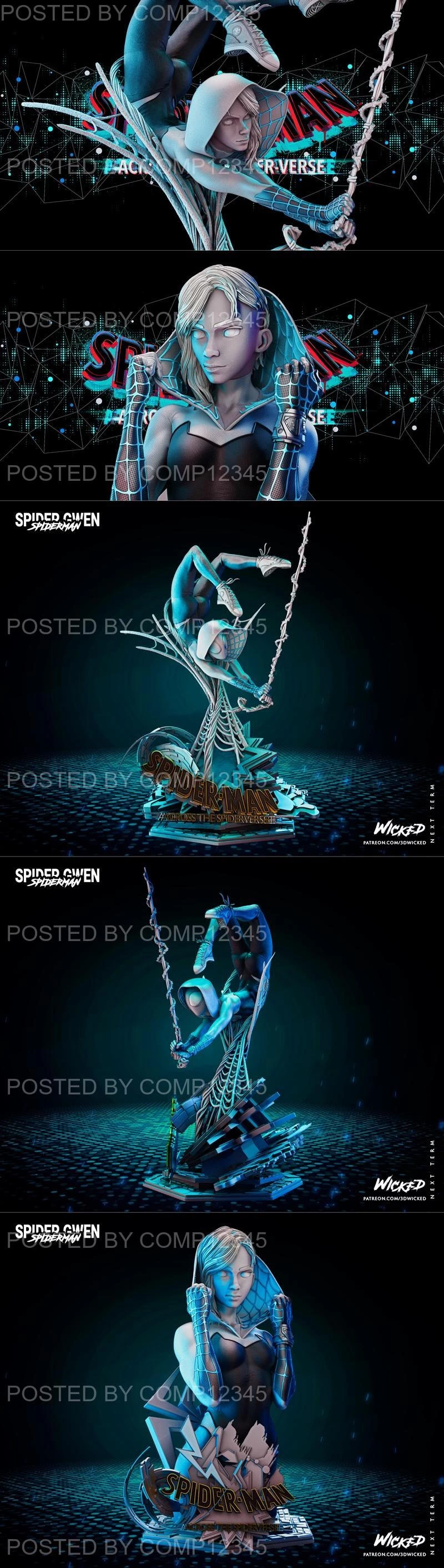 WICKED - Spider Gwen Sculpture and Bust 3D Print