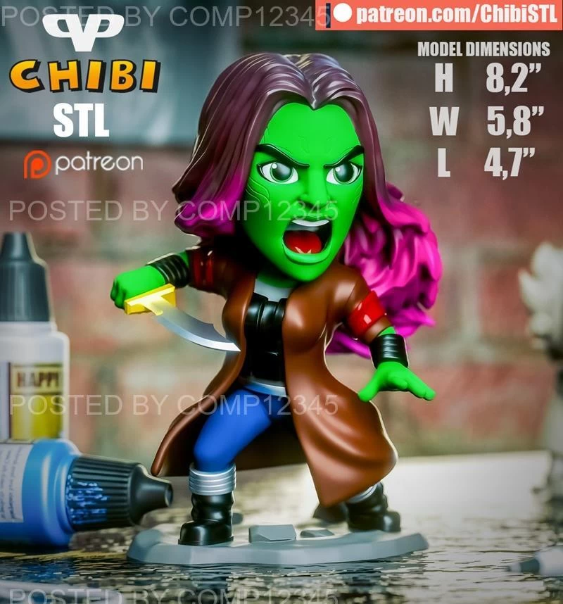 Gamora Chibi 3D Print