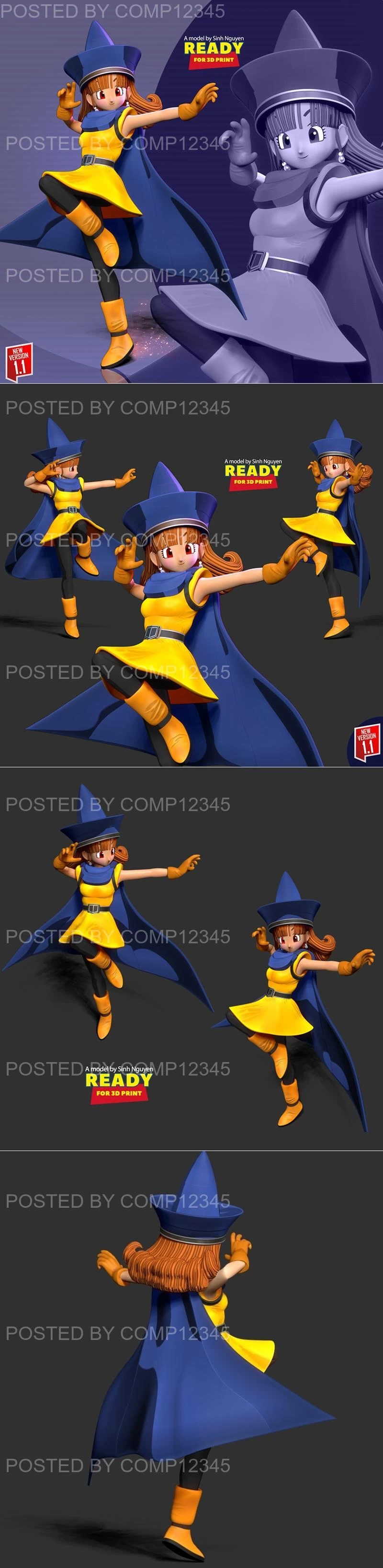 Alena Dragon Quest Fanart 3D Print