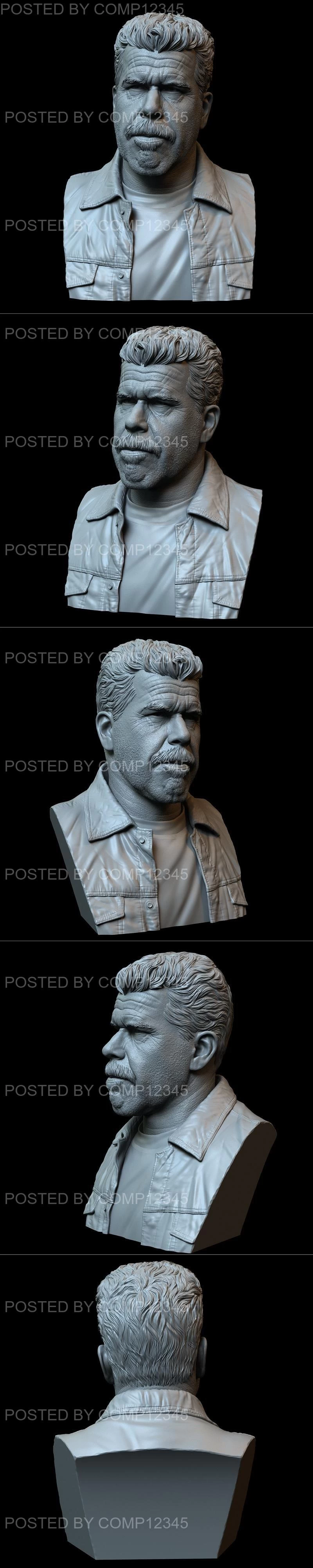 Ron Perlman as Clay Morrow Bust 3D Print