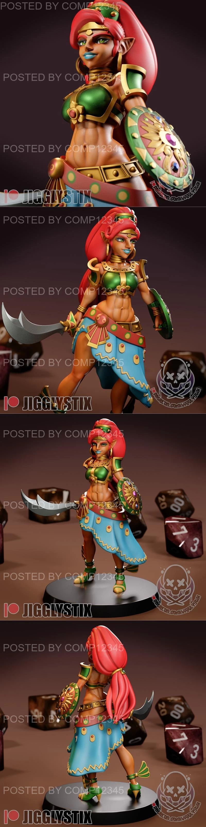 Jigglystix - Desert Warrior Woman 3D Print