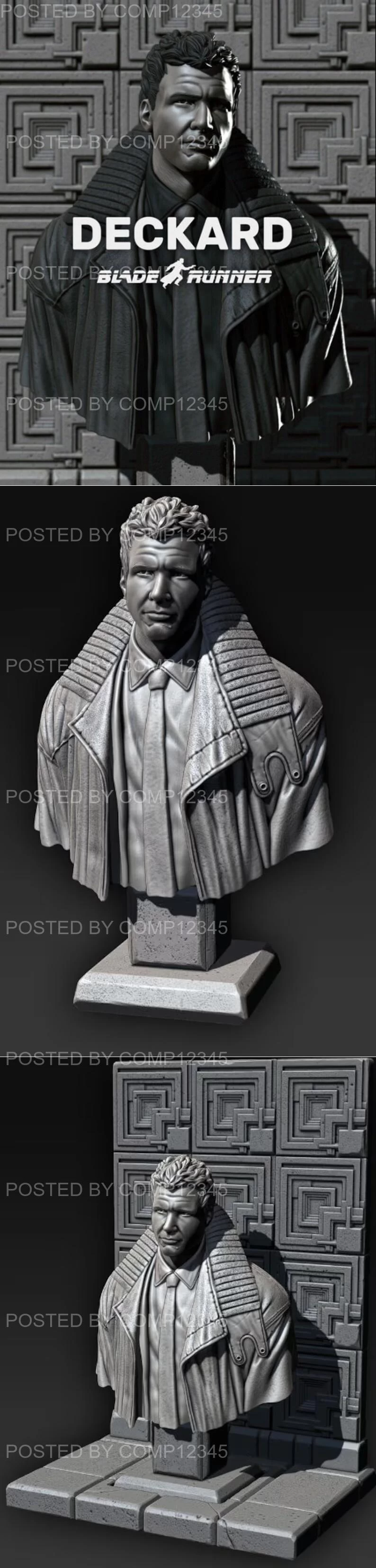 Deckard Original Blade Runner Bust 3D Print