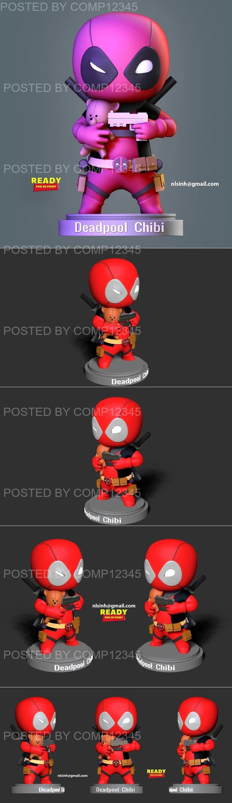 Chibi Deadpool 3D Print