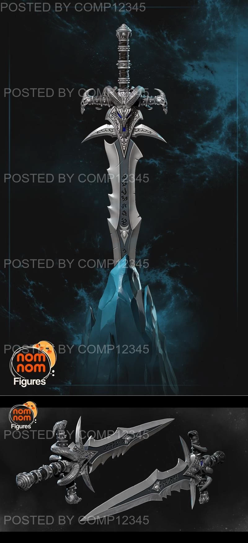 Nomnom Figures - Frostmourne Sword 3D Print