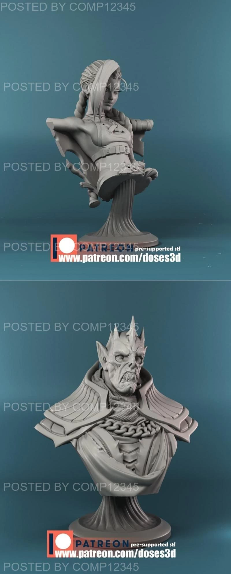 Jinx Bust and Vampire Bust 3D Print