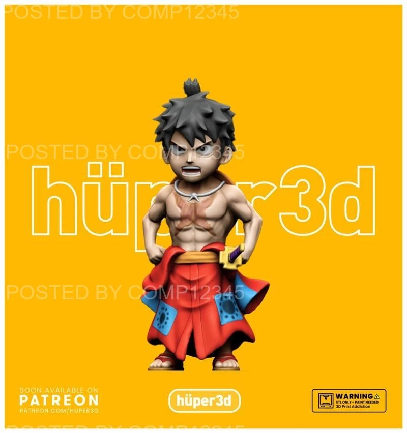 Huper3D - Luffy 3D Print