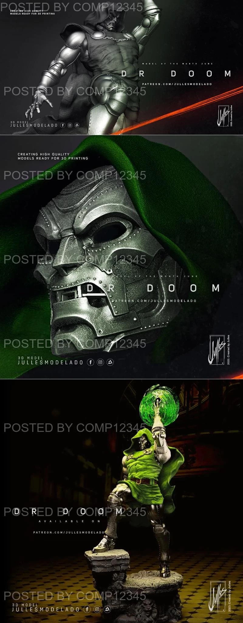 Doctor Doom By Julles Modelado 3D Print