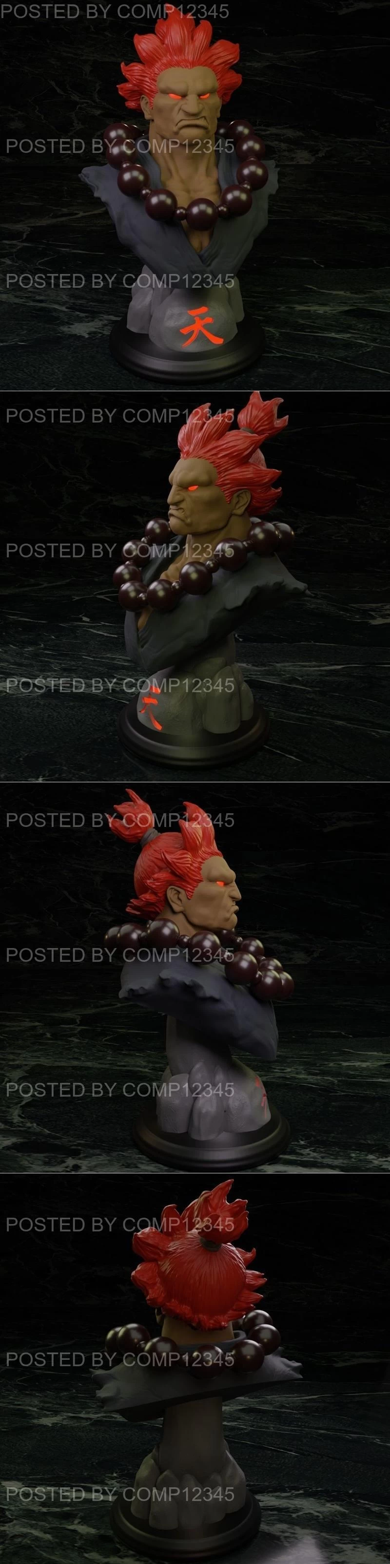 Gouki-Akuma Bust - Street Fighter 3D Print