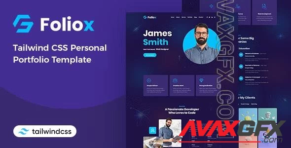 Foliox - Tailwind CSS Personal Portfolio Template 42627961