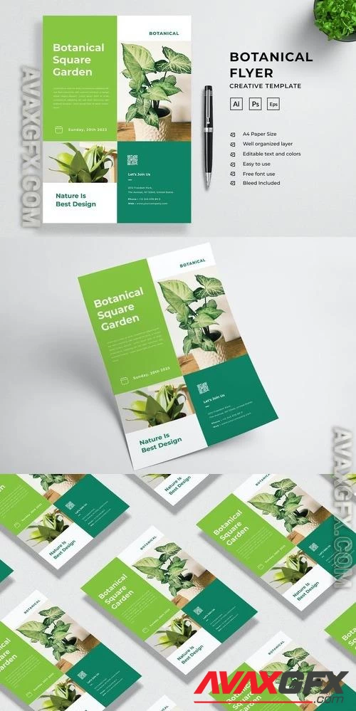 Botanical Event Flyer Template 1