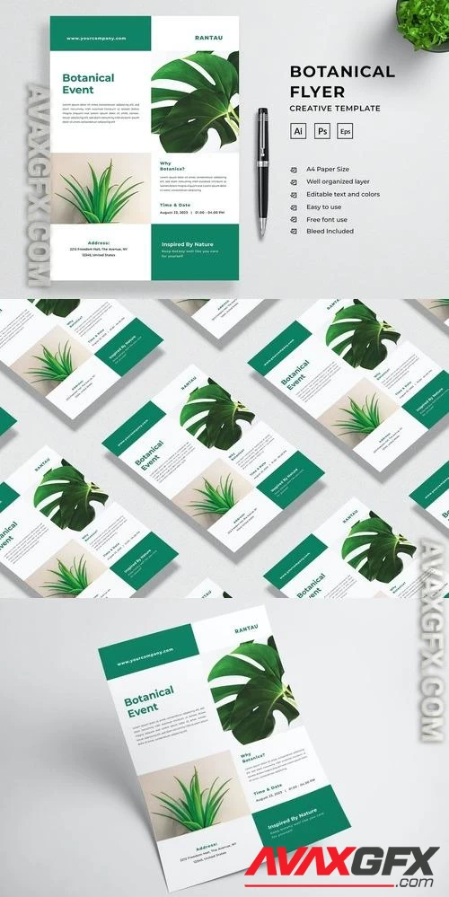 Botanical Event Flyer Template 3