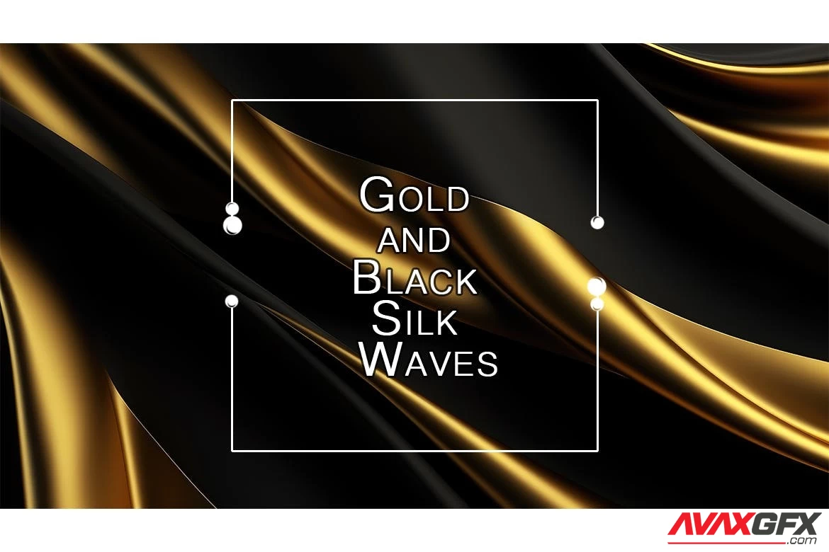 Gold and Black Silk Waves