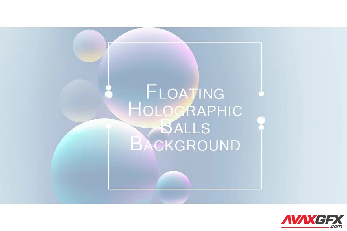 Floating Holographic Balls Background vol 2