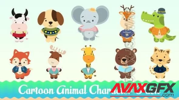 Cartoon Animal Characters Pack 1298222