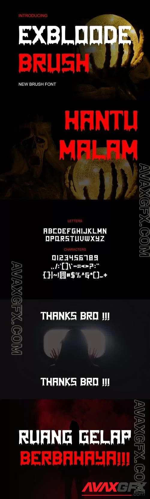 Exbloode Brush Font