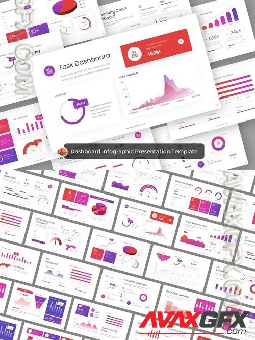 Target Statistic Dashboard PowerPoint Template [PPTX]