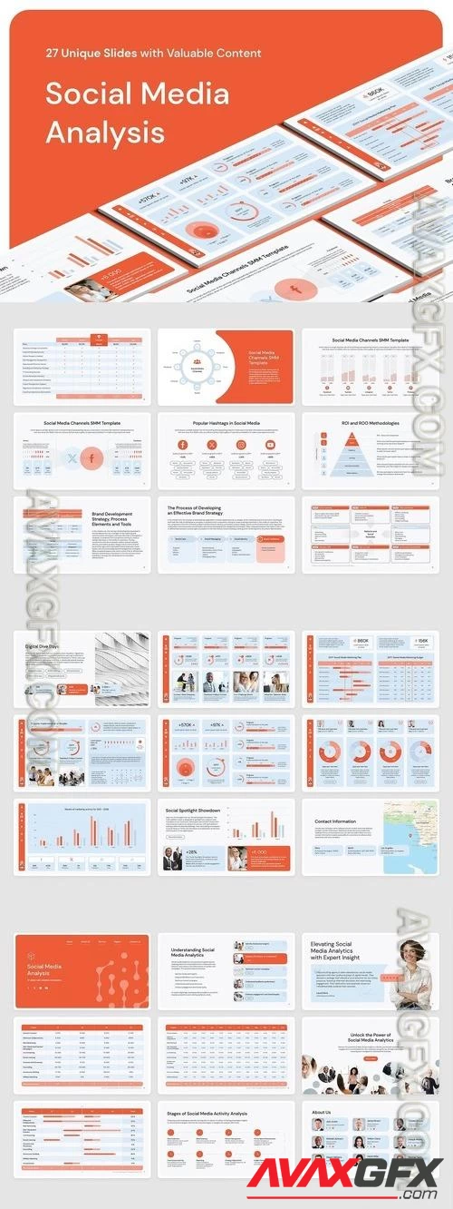 Social Media Analysis for PowerPoint SMM PPTX