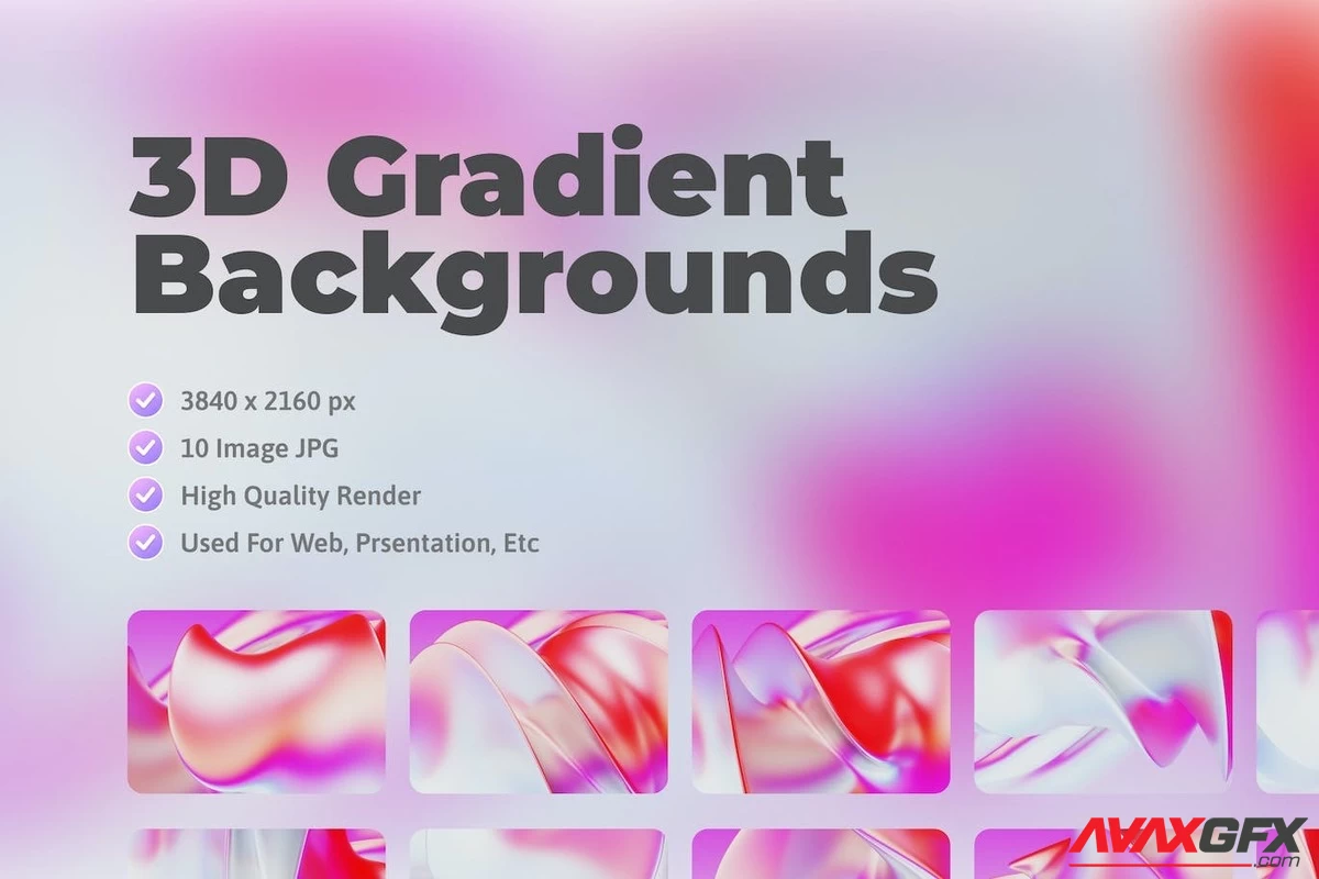 3D Gradient Backgrounds vol 1