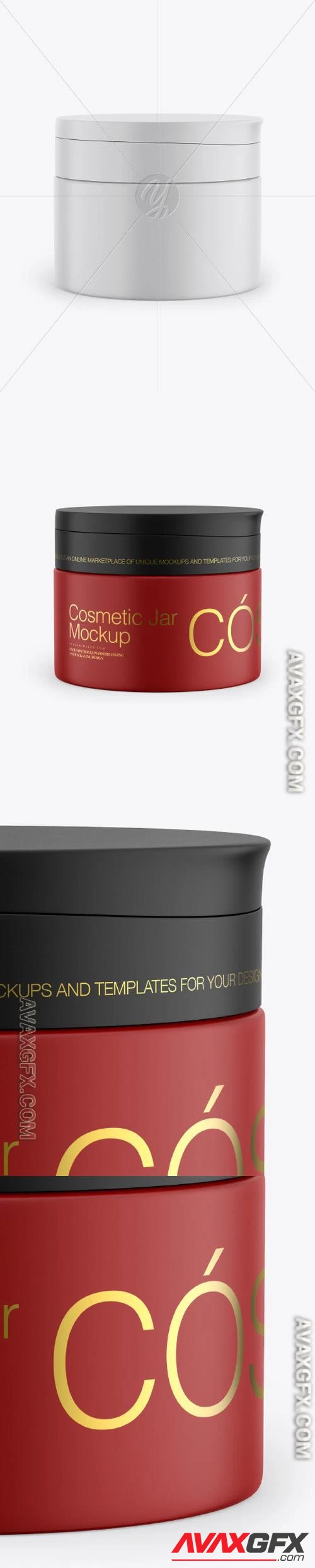 Matte Cosmetic Jar Mockup 50603