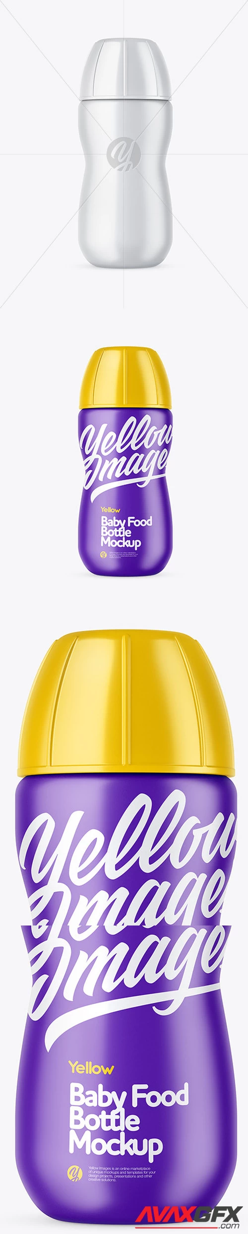 Matte Baby Food Bottle Mockup 50501