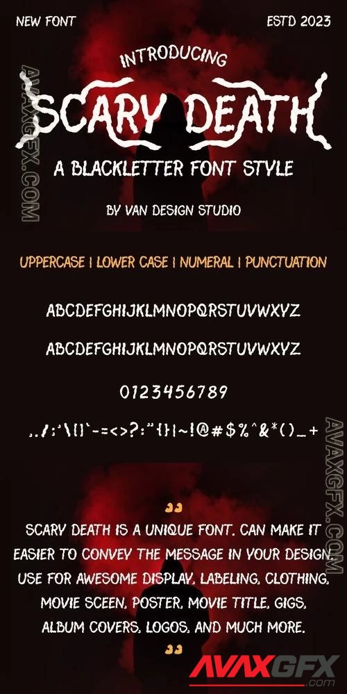 SCARY DEATH Font