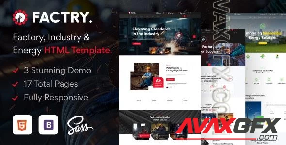 Factry - Industry & Factory HTML5 Template 47361376