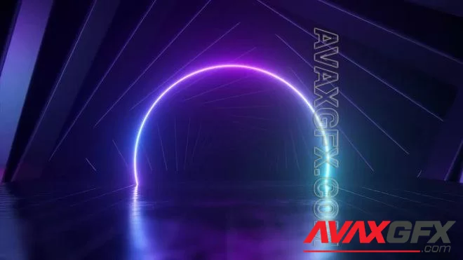 MA - Futuristic Neon Tunnel Loop 1425618