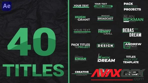 40 Titles Pack 4k 47360903 [Videohive]