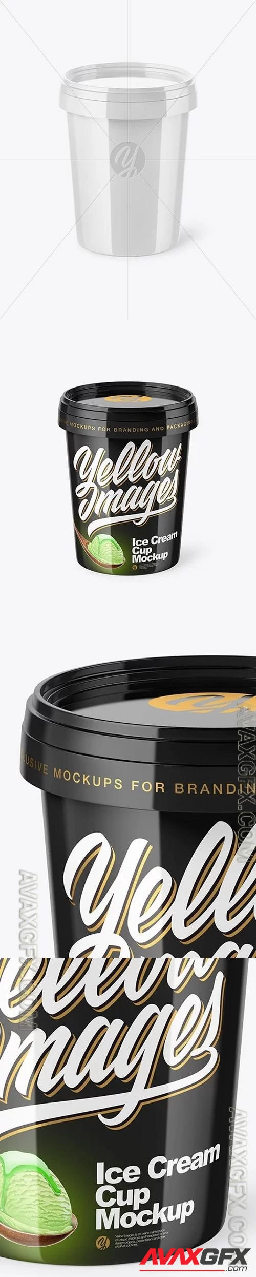 Glossy Ice Cream Cup Mockup 45944 [TIF]