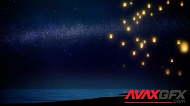 MA - Glowing Lanterns In A Night Sky 1395646