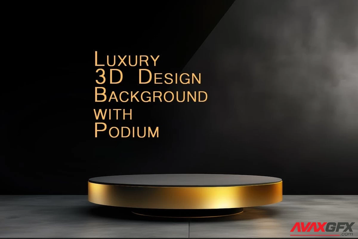 Luxury 3D Design Background with Podium