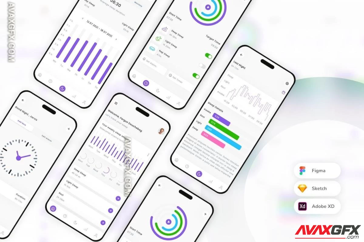 Sleep Tracker Mobile App UI Kit