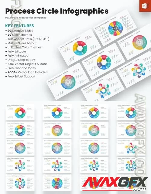 Process Circle Infographics PowerPoint templates