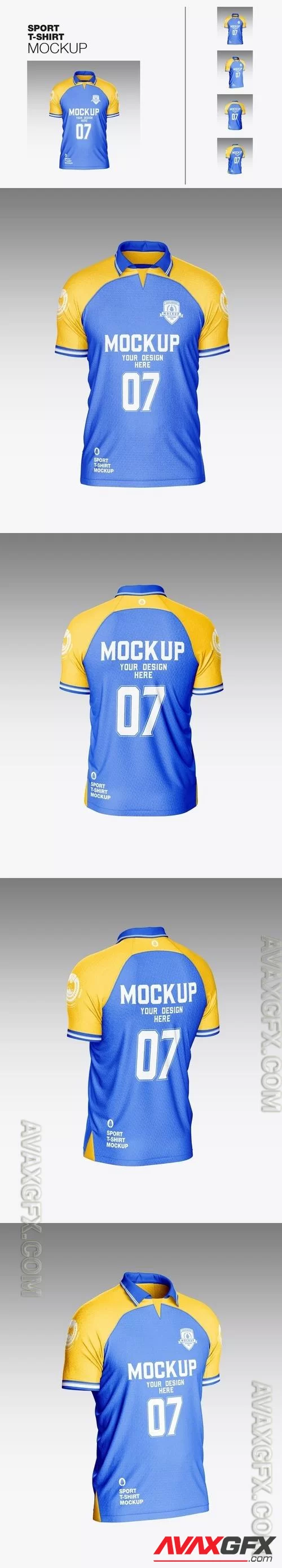 Soccer Mens Sports T-shirt Mockup WF23SZC