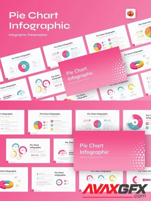 Pie Chart Modern Infographic PowerPoint Template