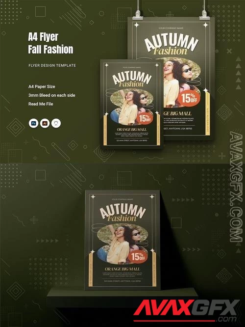 Fall Fashion Flyer UVPJRAD PSD