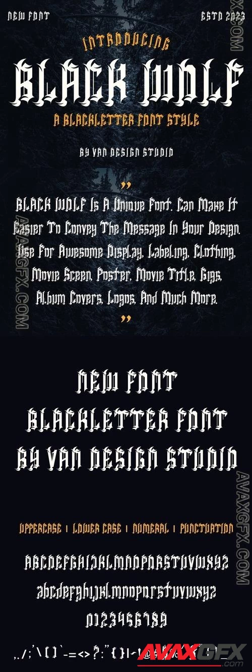BLACK WOLF Font